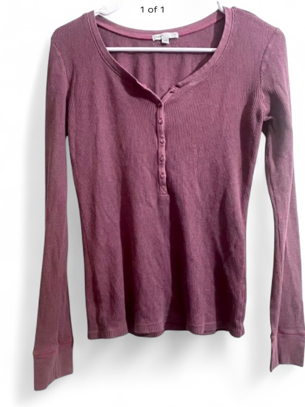 Gap Body Women's Ribbed Henley Top Women’s size SP